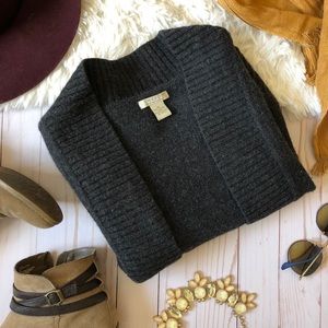 Merino Wool Comfy Grey Cardigan